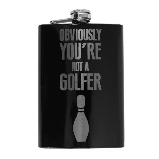 8oz BLACK Obviously You're Not a Golfer Flask {5}