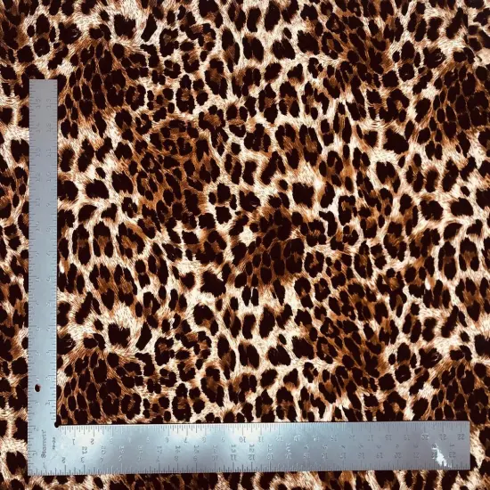 1 Yard Liverpool Knit Animal Print Fabric for Dresses, Tops, Costumes and Decor &ndash; Width 58&ndash;60 Inches Dark Brown {1}