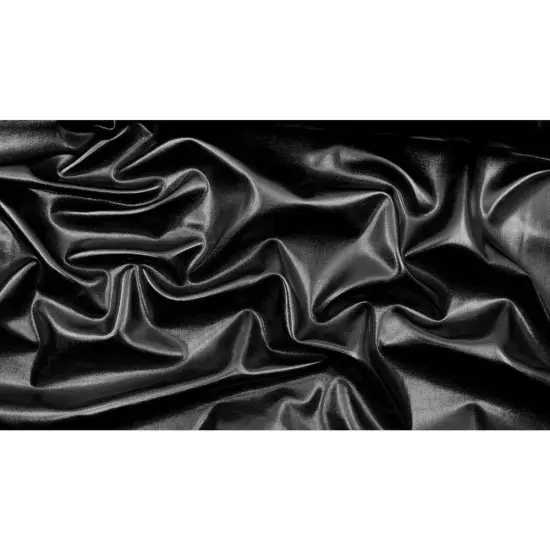 1 Yard Fantasy Foil Polyester Spandex Fabric 36" x 58/60" Black/Black {5}