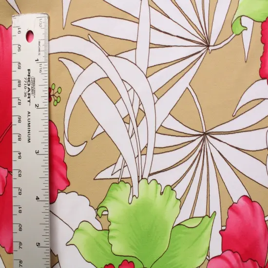 1 Yard Contemporary Jungle Flower Print Stretch Fabric 4 Way Spandex for Leggings, Swimwear & Costumes 58''/60&rdquo; Wide {2}