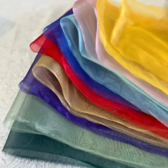 1 Yard Sheer Organza Fabric Crisp Lightweight Elegant Material for Decor Fashion Crafts Black {3}