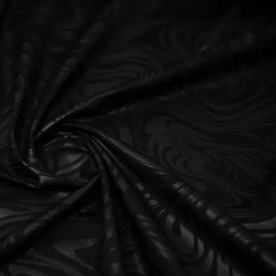 1 Yard Marble Foil Printed Nylon Spandex Superflex Fabric 36" x 59/60" Navy/Matte Navy {3}