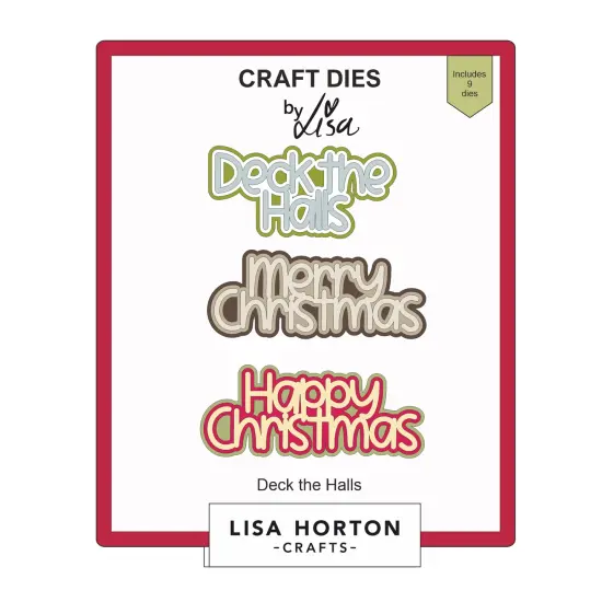 Lisa Horton Crafts Festive Dies-Festive Trio Christmas Sentiments {1}