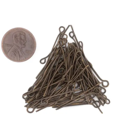 The Bead Chest Antiqued Brass 21 Gauge 1 Inch Eye Pins (Approx 100 pieces) {2}