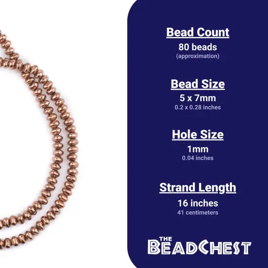 The Bead Chest Copper Nugget Beads (5x7mm) {4}