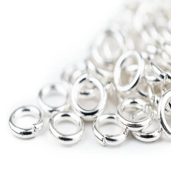 The Bead Chest Silver 6mm Round Open Jump Rings, Pack of 100 {3}