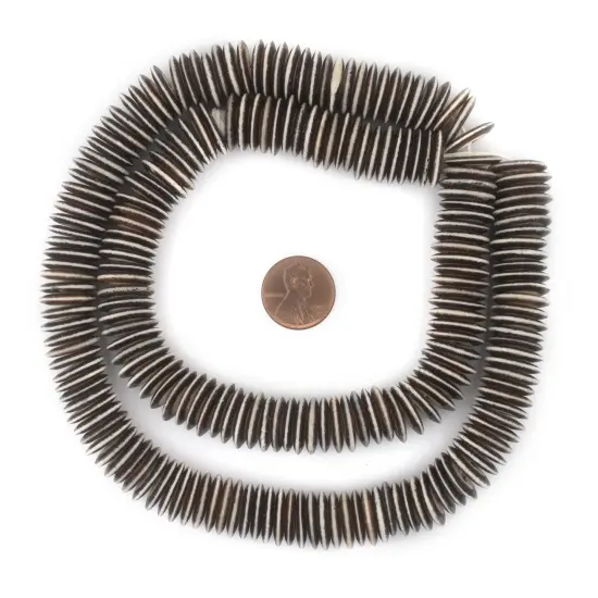 The Bead Chest Brown Himalayan Bone Saucer Beads (14mm) {2}