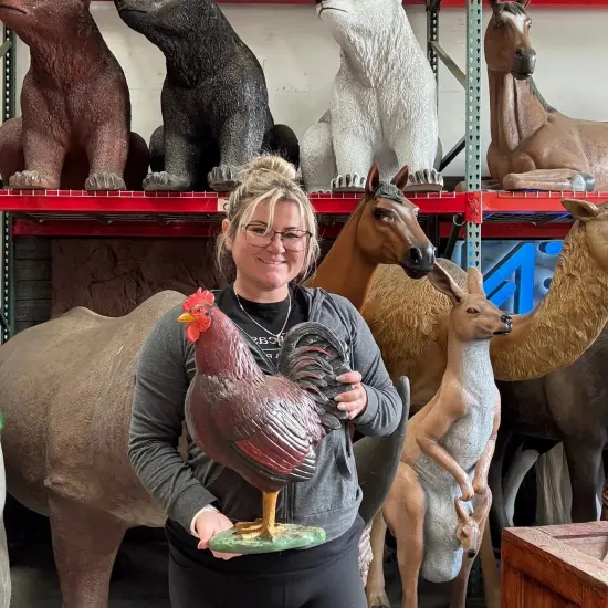 Rooster Life Size Statue {3}