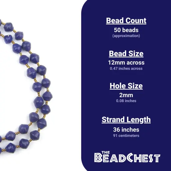 The Bead Chest Recycled Paper Bead Necklace from Uganda - Fair Trade African Jewelry (Royal Purple) {3}