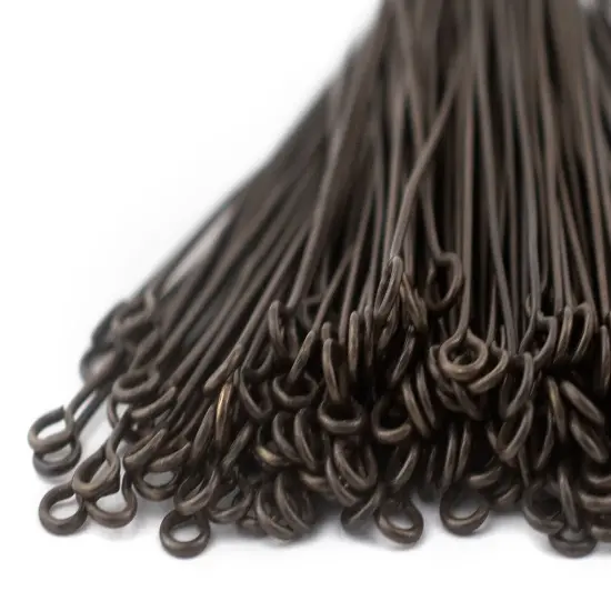 The Bead Chest Antiqued Brass 21 Gauge 1.75 Inch Eye Pins Approx 100 pieces {1}