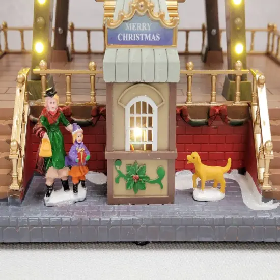Santa's Carousel Christmas Miniature. Ferry Wheel Christmas Village. Jack Frost Christmas Carousel {3}