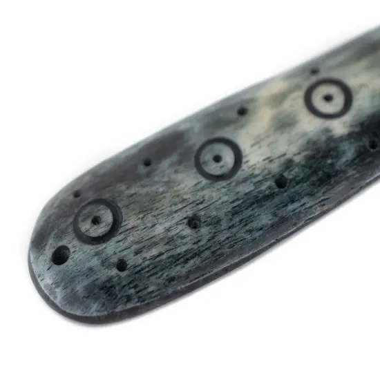 The Bead Chest Rustic Grey Bone Shaman Pendant {4}