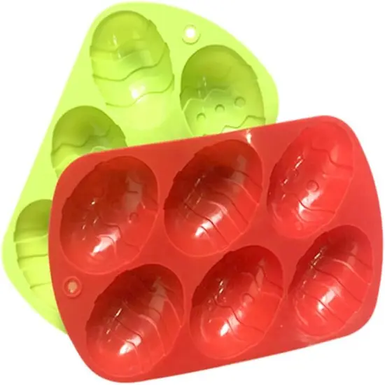 2 Pieces Easter Silicone Egg Mold Egg Shape Baking Chocolate Candy Mold for Easter Theme Party Decoration {3}