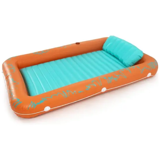 Comfortable Inflatable Pool Float for Relaxing by the Water | Orange {4}