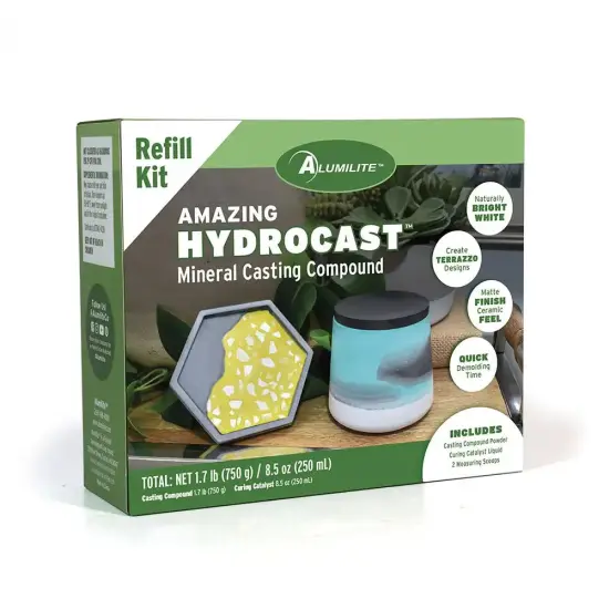 Hydrocast Mineral Casting Compound Refill Pack - (3:1mix ratio; 1.7lb side A Casting Compound, 8.5floz side B Curing Catalyst) {1}