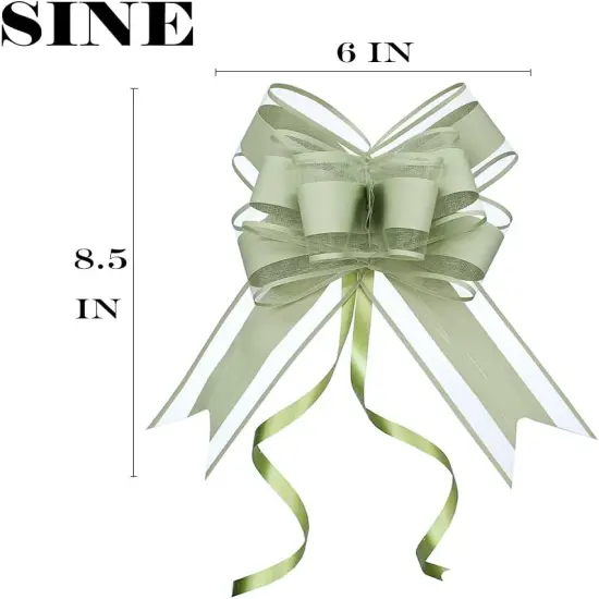 Bows for Gift Wrapping, Sage Green Gift Bow for Presents, Gift Baskets, Gift Bags, Gift Boxes, Christmas, Easter, Birthdays, Baby showers(6 inches, 15PCS) {4}