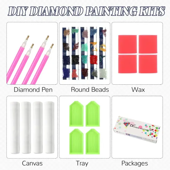 4 Sets Moth and Moon Diamond Painting {3}