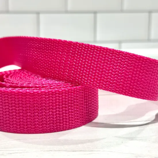 Hot Pink 1&rdquo; Polypropylene Webbing (by the yard) {1}