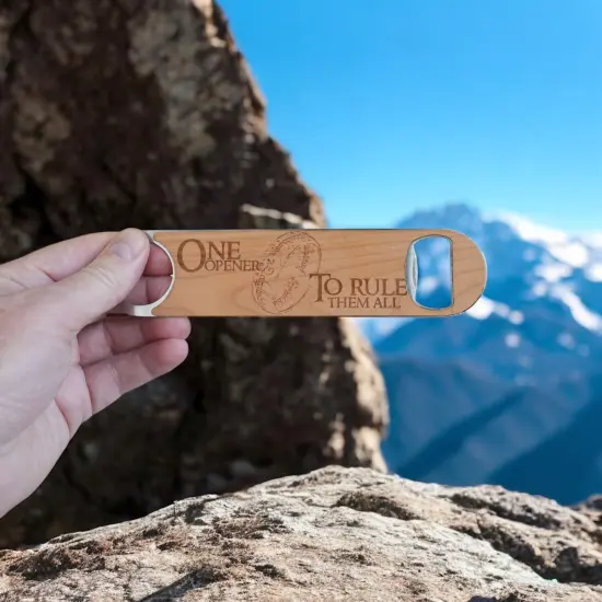 Wooden Bottle Opener - One Opener to Rule them All {2}