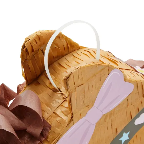 Pony Design Pinata for Horse Themed Cowgirl Birthday Party Supplies, Small (12x16x3 in), For Ages 3+ Brown {7}