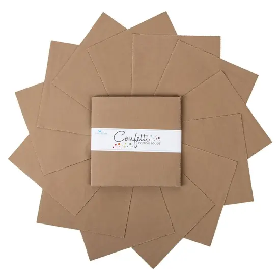 Confetti Cotton 10" Square Pack (Layer Cake / 10" Stacker) in Pebble byfor Riley Blake (10-120-PEBBLE-42) {3}