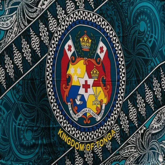 1 Pieces Kingdom of Tonga Seal Tribal Polyester Sarong, 72" x 45" Lightweight Tongan Wrap Brown {5}