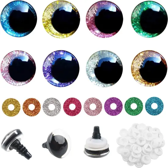 64 Set Glitter Safety Eyes - 18mm {1}