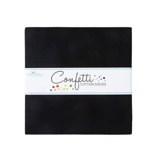 Confetti Cotton 10" Square Pack (Layer Cake / 10" Stacker) in Blackboard byfor Riley Blake (10-120-BLACKBOARD-42) {1}