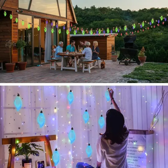 Leaf String Light - 9.84 Ft 10 Led (Colored 2Pack) {3}