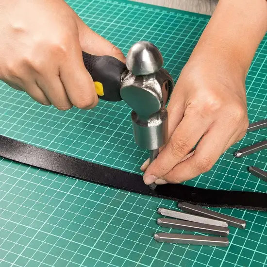 1 Pound Metal Stamping Hammer for Jewelry Making, Geodes, Leather Hammer for Crafts, Forming Tools (6 Inch) Black {5}