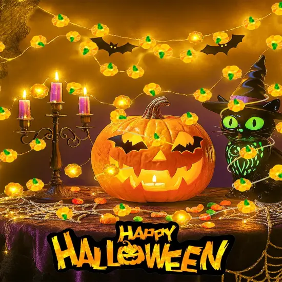 3D Pumpkin Fairy String Lights {1}