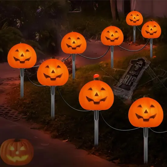 4PCS Halloween Pumpkin Pathway Lights {3}