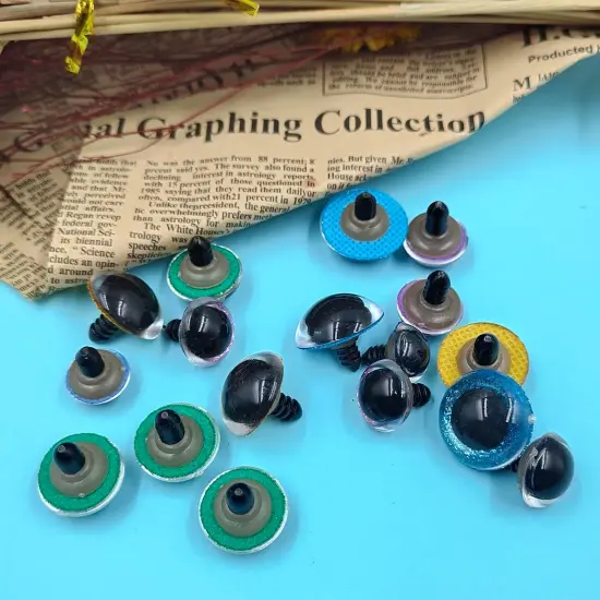 100-Piece Large Safety Eyes - 5 Sizes (6mm-15mm) - 5 Colors {4}