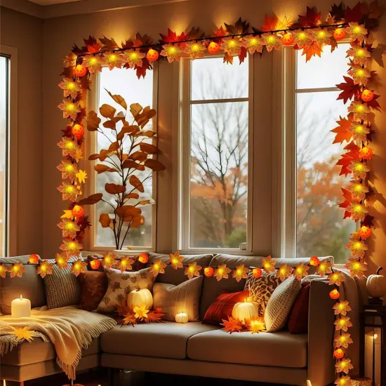 Fall Pumpkin Garland Lights {3}