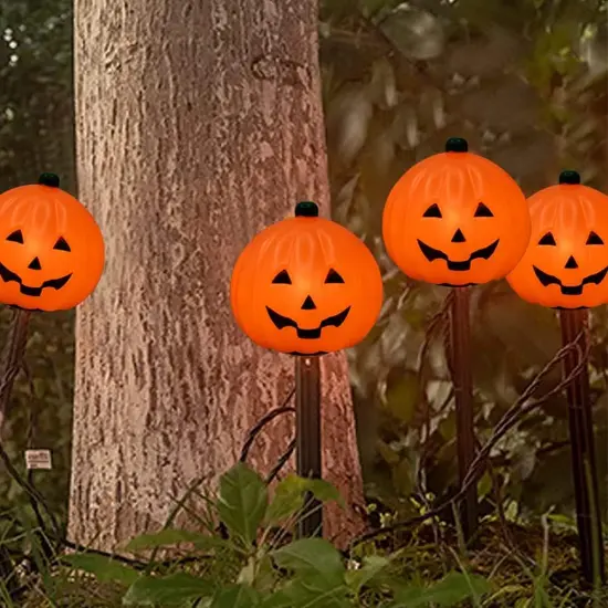 Halloween Pumpkin Pathway Markers Lights Outdoor {4}