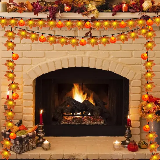 Fall Pumpkin Garland Lights {2}