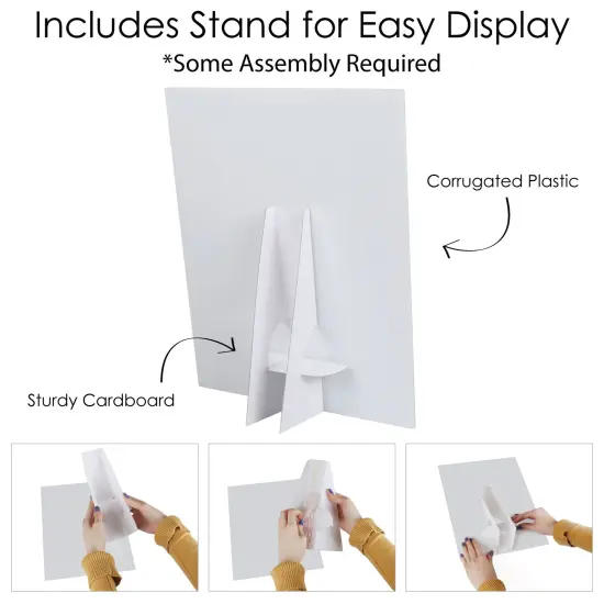 Big Dot of Happiness Jack-O'-Lantern Trick or Treat Sign with Stand, Printed on Sturdy Plastic Material - 10.5 x 13.75 inches - 1 Piece {5}