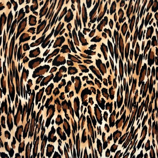 1 Yard Leopard Print Velvet Fabric for Apparel Leggings Tops Crafts 60 Inches Width Wild Cheetah {5}