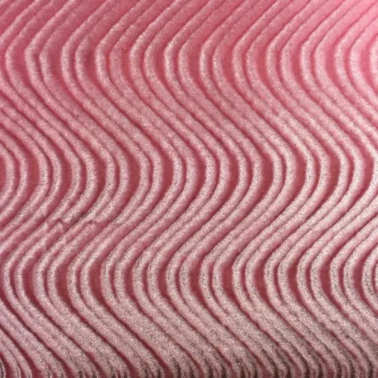 1 Yard Swirl Velvet Flocking Fabric for Upholstery Home Decor Drapery Crafts 58/60" Width Pink {1}