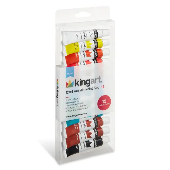 KINGART&reg; Acrylic Paint Set, 12ml, 12 Colors {2}