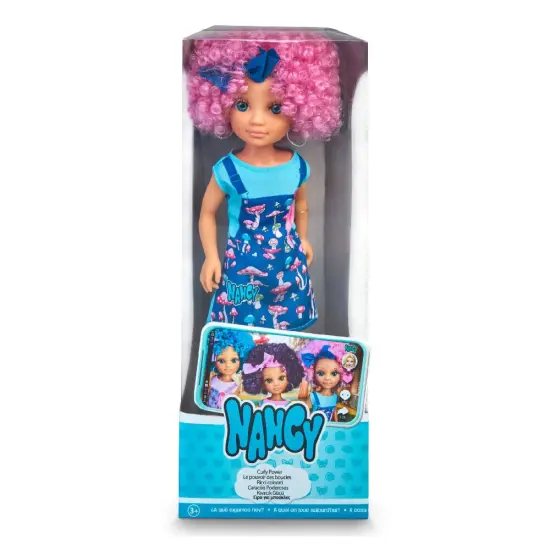 Nancy Curly Power Fashion Doll with Pink Hair, 16" Doll {3}