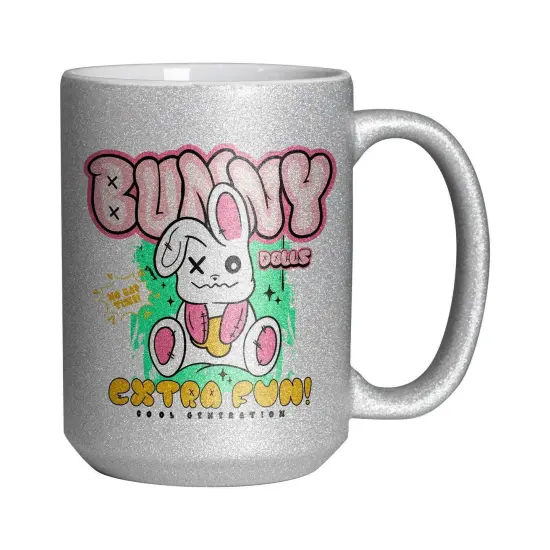 Craft Express 6 Pack 15oz Silver Glitter Sublimation Mugs {3}