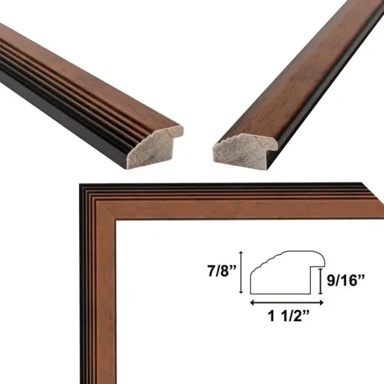 Certificate Glossy Walnut Wood Picture Frame 20x40 frame {5}