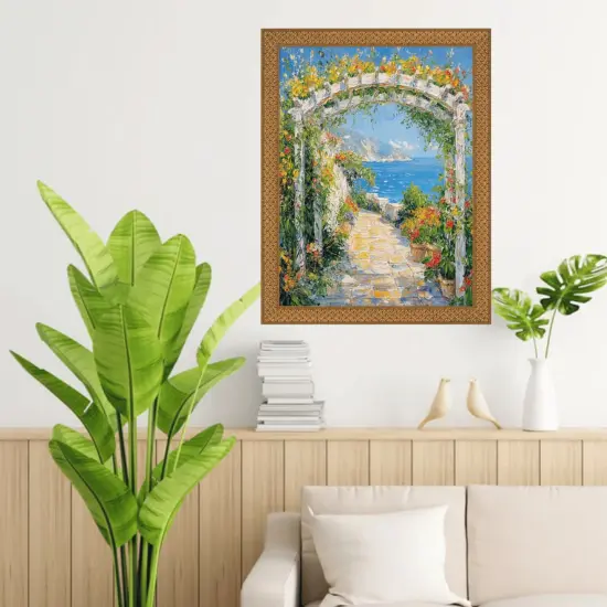 Slim Cris Cross Gothic Antique Gold Picture Frame 12x15 frame {3}