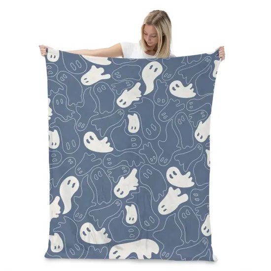 Halloween Silk Touch Throw Blanket Ghost Shapes {2}