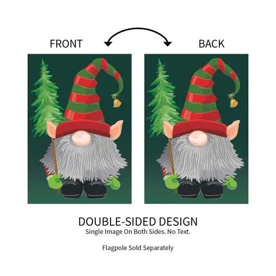 Gnome Elf Christmas Garden Flag 2 Sided {4}