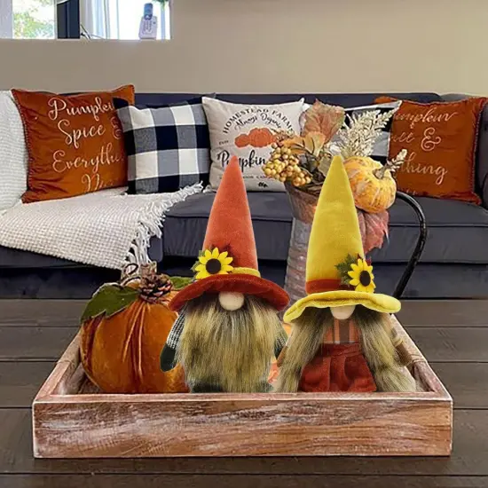 Thanksgiving Decorations Plush Gnomes {2}
