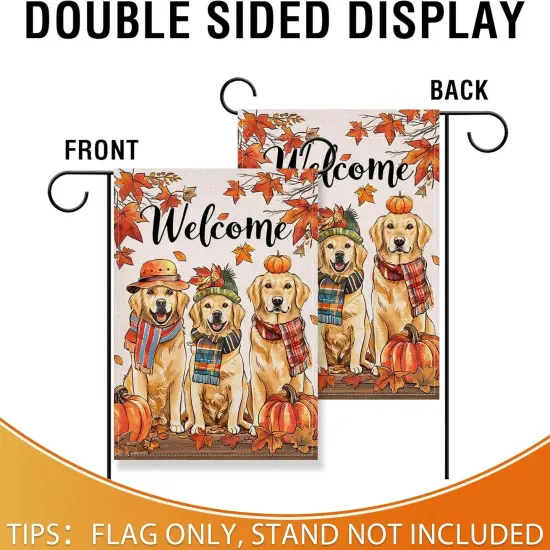 Welcome Fall Golden Retriever Dog Yard Flag(Fall Dogs) {3}