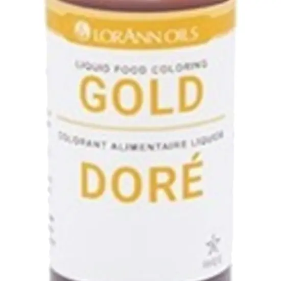 Gold Liquid Food Coloring 1 Ounce for Baking and Decorating {6}