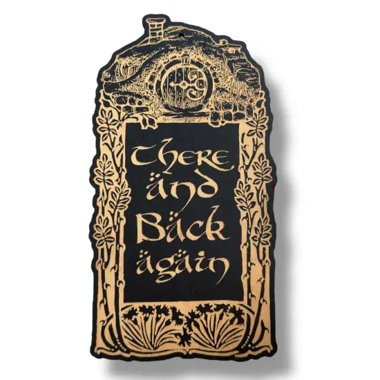 Sign - There and Back Again - Raw Wood Black {1}